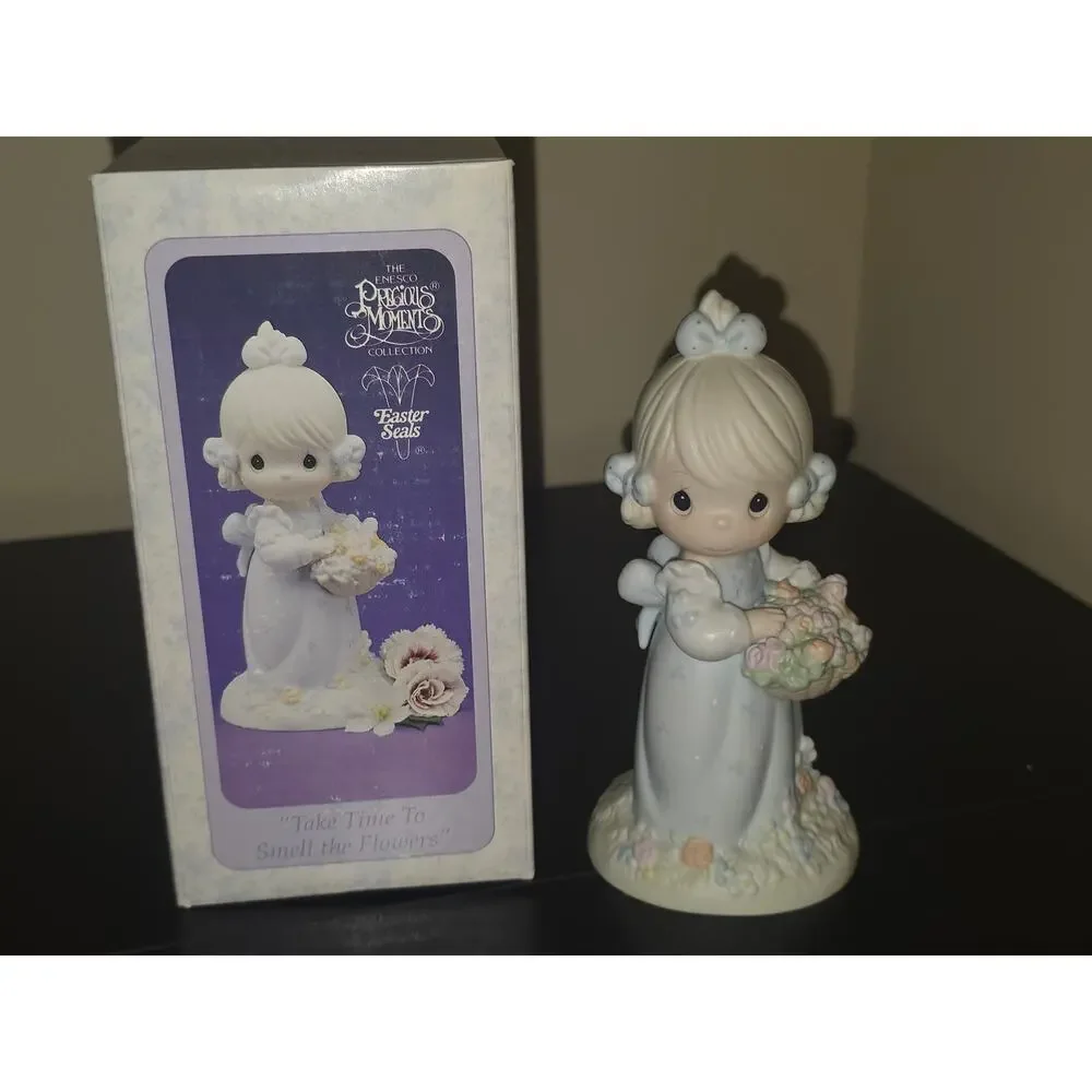 Precious Moments Enesco 524387 “Take Time To Smell the Flowers” 1994 Figurine
